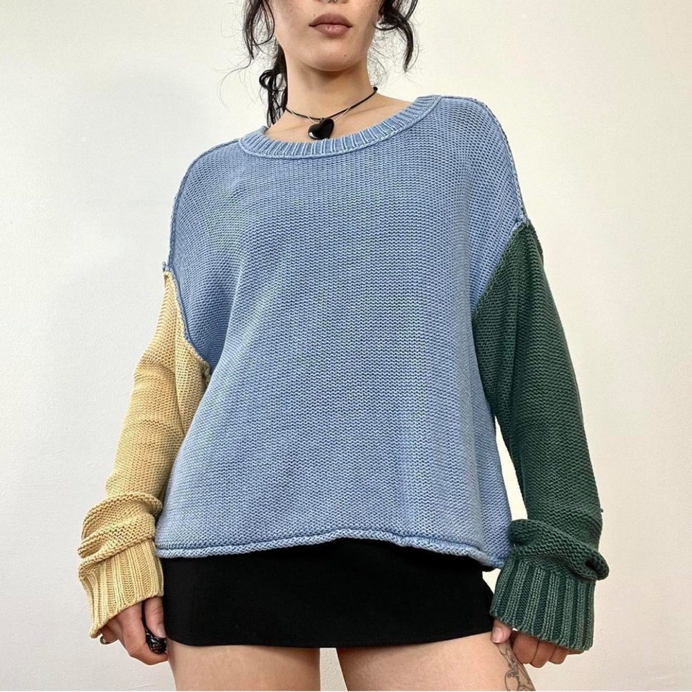 American Eagle Outfitters Multicolor Crew Neck Sweater